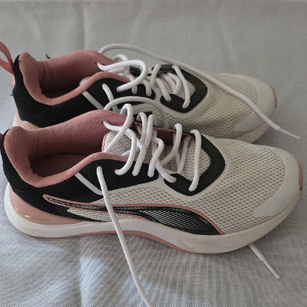 Puma Women's Black, Pink, and White Athletic Shoes